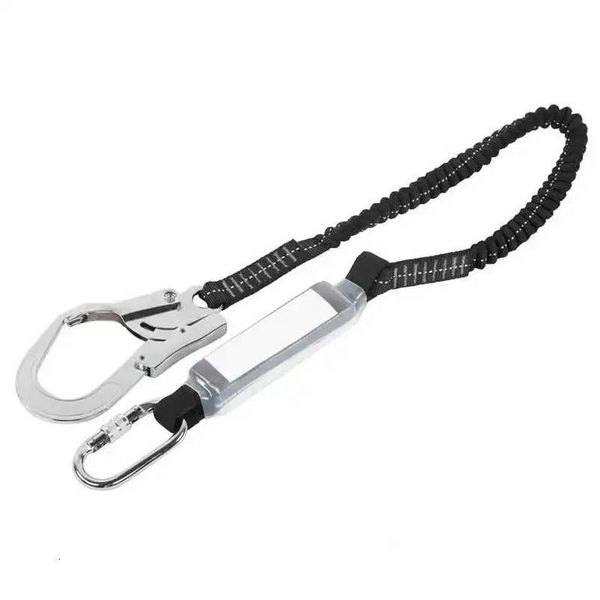 Cordas de escalada de alta altitude protetora de protetora elástica tampão de estilingue com carabiner gancho de gancho de trabalho aéreo escalada anti -queda otslm anti -queda