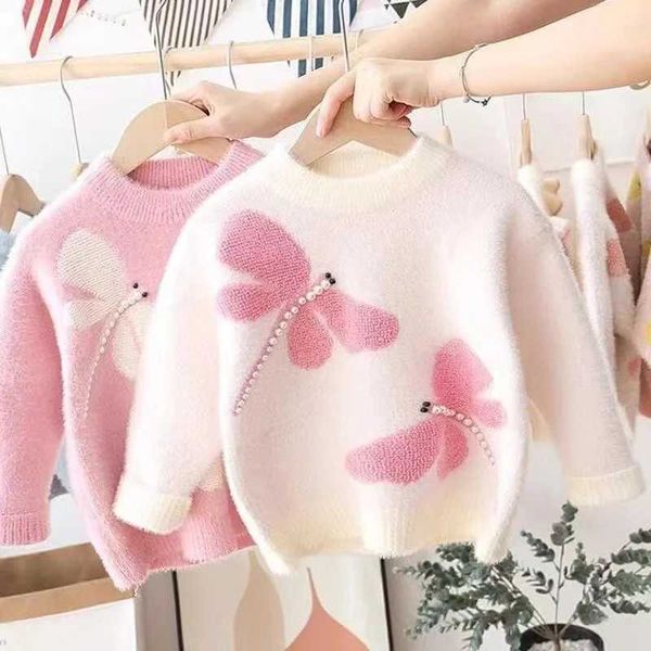 Sets Womens Pullover boden gestrickt dicker Nerzkaschmir Womens Kleid Q240508