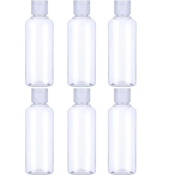 Оптовая прозрачная пластика пустая бутылка с флип -шапкой небольшие контейнеры для хранения бутылок для перемещения для косметических образцов лосьон для душа гель ZZ