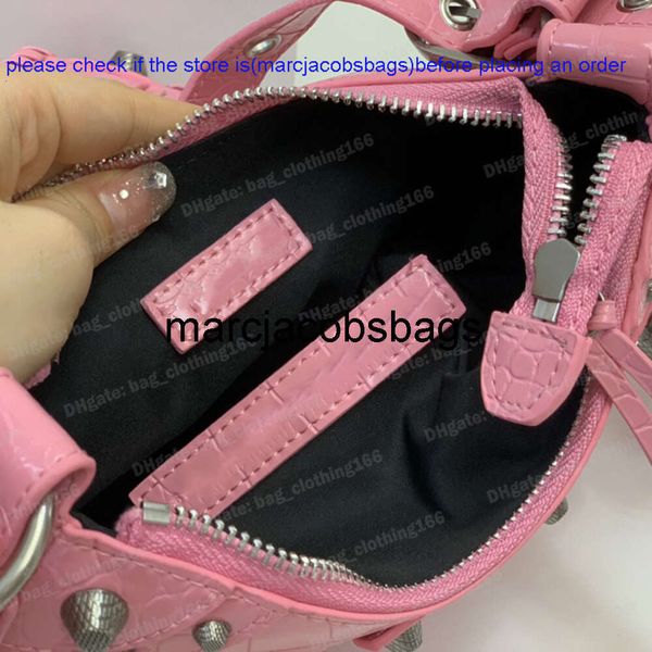 Balencig Bag Balencias B дизайнерские сумки Le Cagole Sag Women Crocodile из тисненого кожаного серебряного оборудования мотоцита