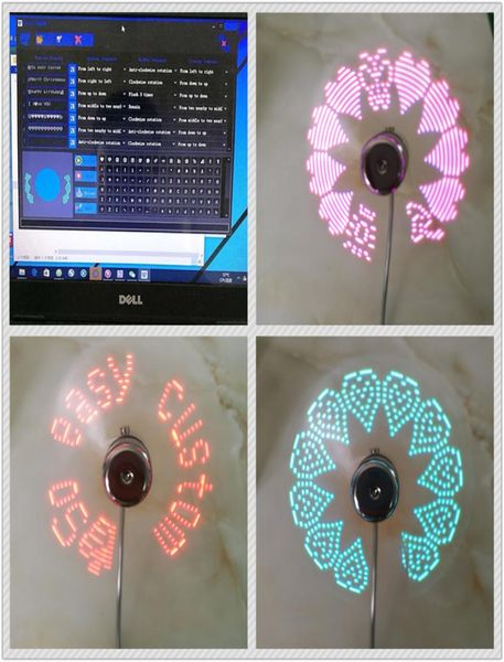 DIY USB Gadget Mini USB -Lüfter Flexible programmierbare LED -Kühlkühlung Lüfterprogrammierung USB LED LED Light DHL8944967