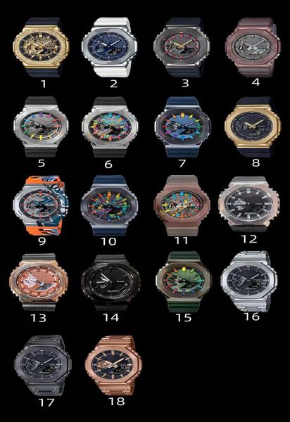 MASS WATH Digital Quartz Iced Out Watch Assembly Riegabile Assemblaggio Ultra-sottile Dialtura in lega Waterroof Function GM Oak Series5000884