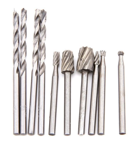 11pcs Dremel Rotary Tools Trafo Località dedicata HSS Wood Macelling Burrs 3mm HSS Bit Bit Woodworking Abrasive Tools7967882