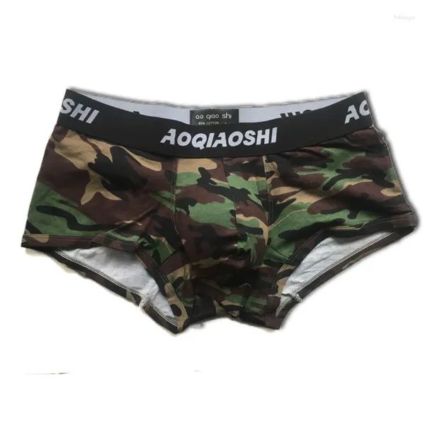 Underpants Men Underwear Cotton camuflage Boxer Slievi Trunks Bulge Case