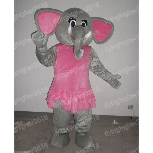 Halloween Girl Elephant Maskottchen Kostüm Unisex Cartoon Anime Theme Charakter Karneval Männer Frauen Kleid Weihnachten ausgefallene Performance Party Kleid