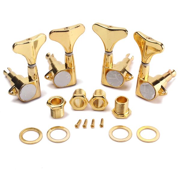 Accessoires Schwarz/Chrom/Gold 4 String Bass Gitarre 2R2L Versiegelte Tuner Tuning Pegs Machine Heads