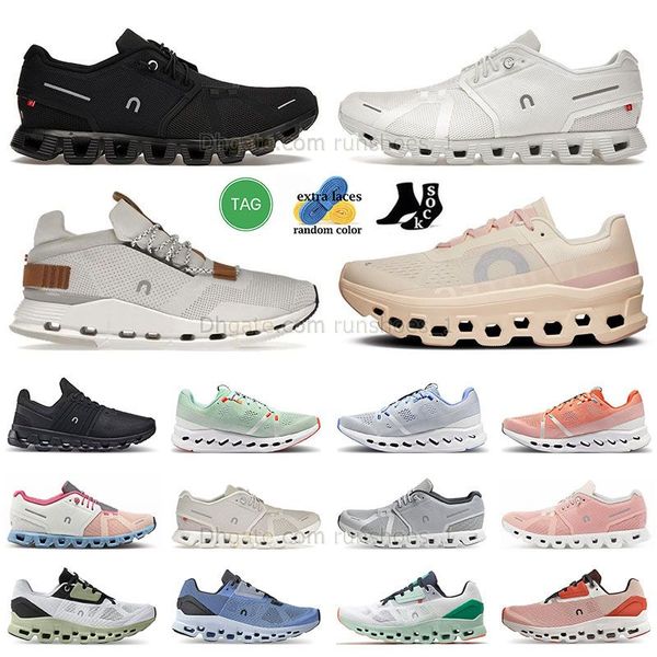 OG Cloud 5 x 3 Todos os sapatos casuais pretos masculinos para caminhadas esportes esportes monstro nova swift stratus runner surfista pink quente preto e branco nublado moon moon cota tênis tec tec