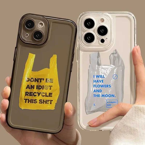 Casos de telefone celular Caixa de telefone de plástico criativo para iPhone 11 14 15 Pro máximo 12 13 mini 7 8 mais xs max xr cool choque à prova de choques j240509