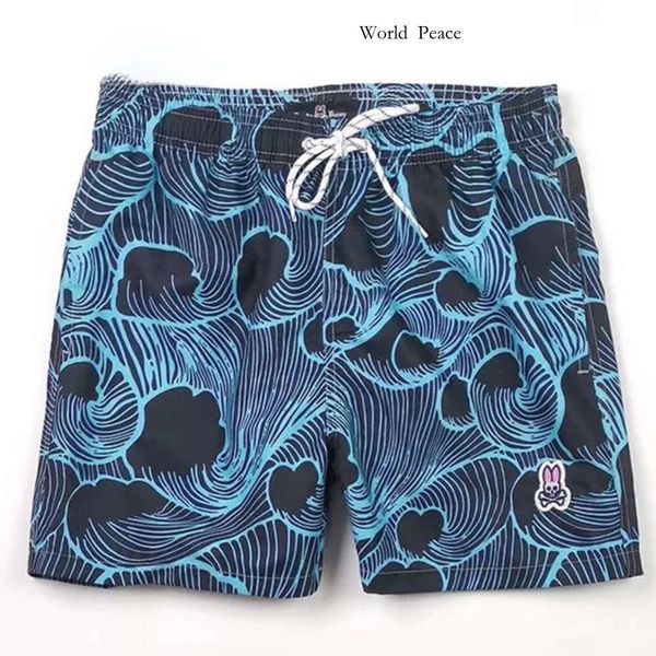 Psychological Bunny Shorts Herren Beach Shorts, American Brand Skull Kaninchen -Print Surf -Shorts, schnell trocknende Sommer -Hawaiian -Stil 490 678 2678