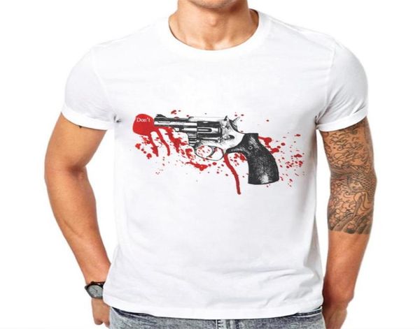 Magliette Men039s 2021 Fashion Men Thirt Summer Cotton Short Manleeve O Neck Man Tops Time Shirts Gun Gun 3D Stampato Magni da uomo Pol5363168