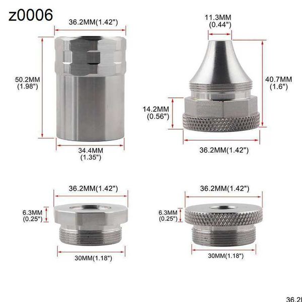 Parte in acciaio inossidabile 1316x24 tazza di deflettore con lampeggiatura del tappo da baffta della camera d'alto 12x28 58x24 per il kit di pulizia dell'auto consegna di caduta rr