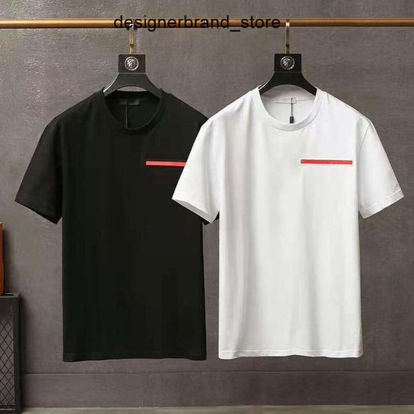 Luxus Casual Herren Prad T Shirt Neue Wear Designer Kurzarm 100% Baumwolle Hochwertige Großhandel Schwarz -Weiß -Größe T -Shirt Tee M 2xl QBBI