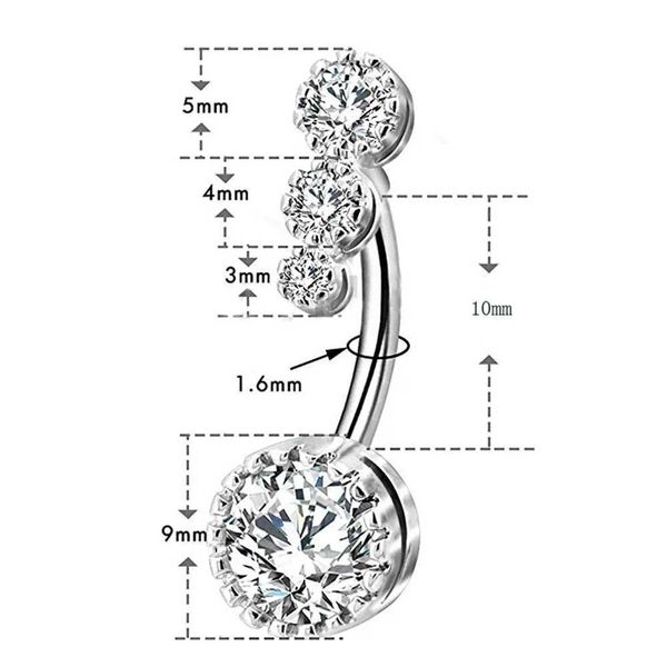 SSEA NAVEL Anelli Delysia King Women Simplicity Zircone Anello dell'ombelico alla moda ROURCING PULTH PULTH PULLY PERSONE PER BAR D240509