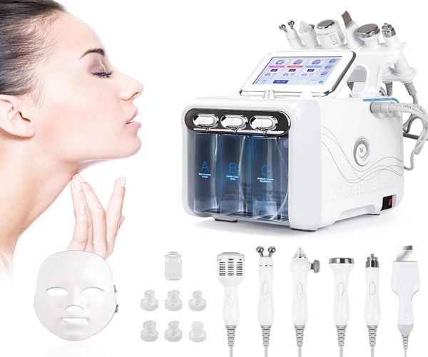 Whitening 7 em 1 Máquina Facial Hydra Máscara LED Máscara RF Skin Skin Rejuvenaiton Diamante Microdermoabrasion