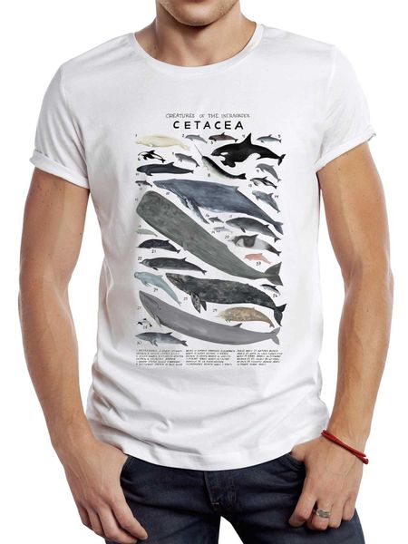 Herren T-Shirts Thub Vintage Whale S Männer T-Shirt Ozeiere Sport Stoff Retro Cetacea Wale Delfine Schweinswale Tops Hipster T Y240509