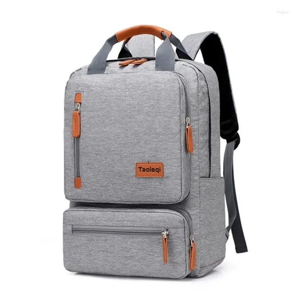 Backpack Fashion Men Casual Computer Light Computer 15,6 pollici Laptop Laptop Anti-Lohet Travel Grey Student School Bag 2024