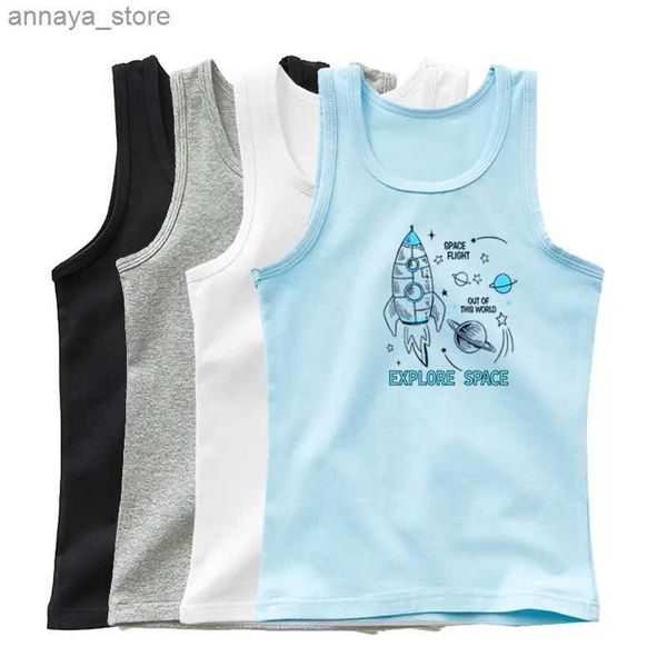 T-shirt Baby Boy Space Rocket Top Top New Fashion Childrens T-shirt T-shirtl2405