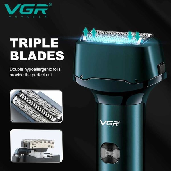 RAZORS BLADES VGR TRIMMER RASIONE PROFESSIONE PROFESSIONE IN MAGLIE IN MANIGLIO DI BEARDA DIGUATI DATICA V-371 Q240508