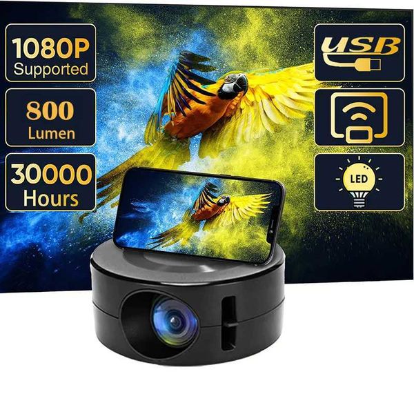 Проекторы YT200 Mini Projector Proctable Home Theatre Laser Intellent TV BEAM LED Video Projector 4K фильма через HD Port Project Gift J240509