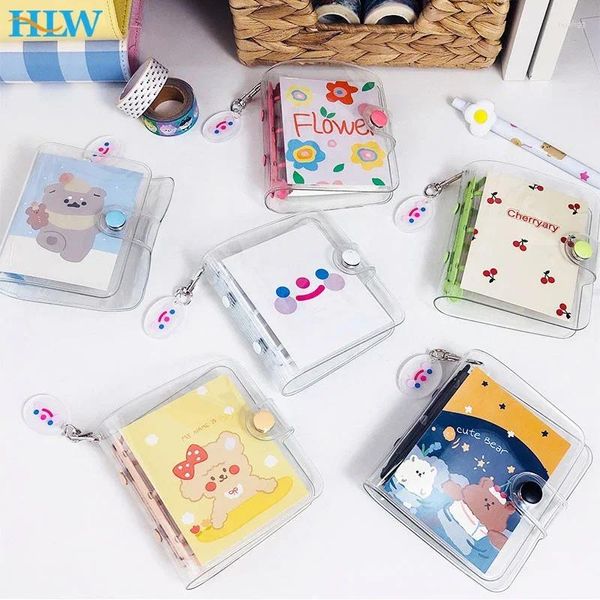 Kawaii 3hos Mini PVC Diário solto Diário transparente bolso pequeno Journal Traveler Notebook Feio de desenho animado Diy Planner Conjunto