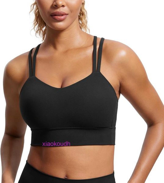 Designer Lul Yoga Roupet Sport Bras Women Supondo High Suporte Yoga feminino Butterluxe Lace Up Long Sport Sports Sutre