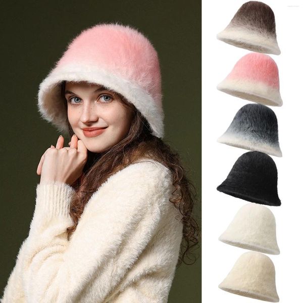 Berets Womens Mode elastische Feste Farbe bequemer Kappe Perlen groß für Frauen Damen Regenhuteimer Hüte