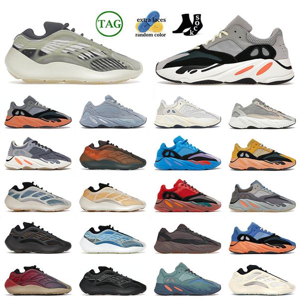 Top Fashion Designer OG 700 V3 Scade Salt Running Runner Runner Solid Grey Blu Caly Caly Brown Mens Women 700v2 Sneakers Flat Sneakers Dimensione 12