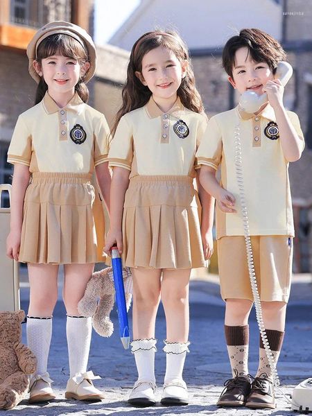 Наборы одежды Дизайн летняя детская спортивная одежда Школьная униформа детская спортивная одежда для мальчиков и девочек детей