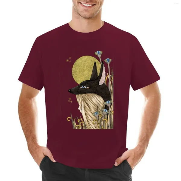 Canotte da uomo tops anubis t-shirt blusa animale prinfor boys abiti estetici t-shirt neri per uomini