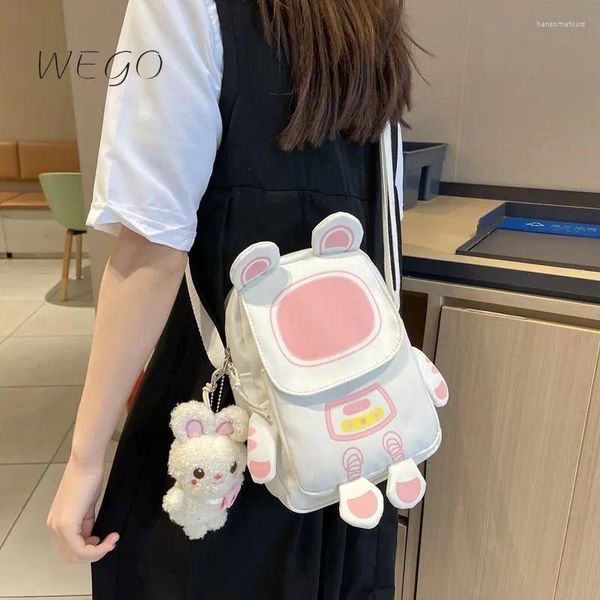 Abendtaschen Japanische Schulterstudenten Einfache Messengertasche Frauen 2024 Cartoon Korean Girl Animal 3 Farben Handtasche