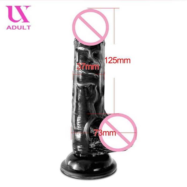 Outros itens de beleza de saúde 6,49 polegadas enormes vibrador L16.5cm Fake Dick Big Penis com sucção Orgasmo Butt Plug S para homens Men Vagina Massagem Anal Y240503