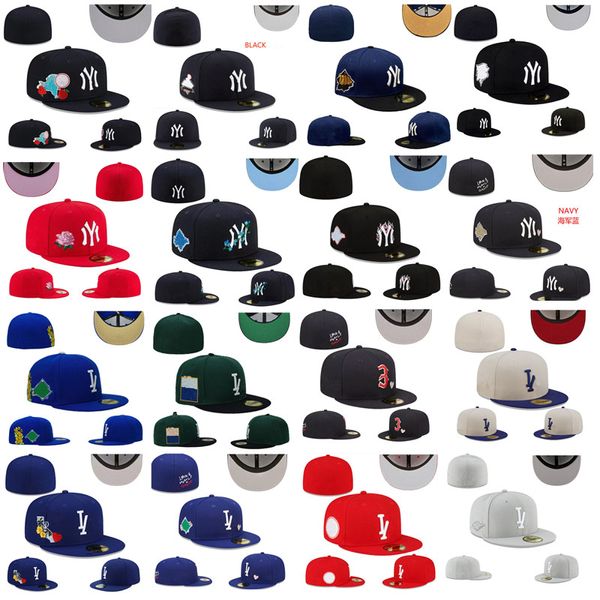 Designer Fashion 48Colors Classic HAT HAT CLÁSSICO ESPORTE EAM NAVY Blue Color Baseball Hip Hop Full fechado Caps Chapeau Stitch Heart Hustle Flowers Snapback Hats 7-8