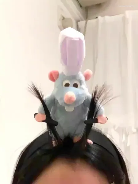 Clipes de cabelo ratatouille boneca de pelúcia com bonecas artesanais e de abas largas para as fãs francesas.