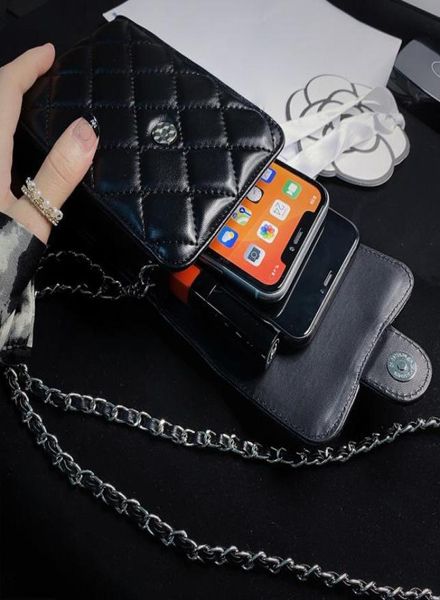 Designer Leder zwei Crossbody -Brieftaschenhüllen Taschen für iPhone 14 13 12 11 Pro Max X XS XR 8 7 Plus Case Samsung S22 S21 S20 S6076880