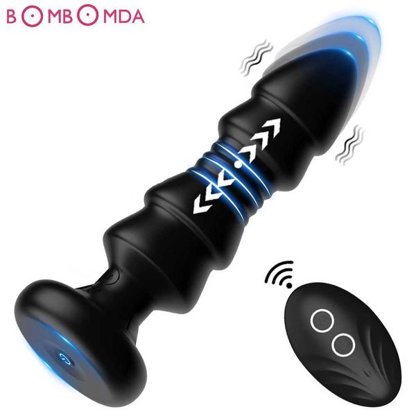 Outros itens de beleza da saúde Vibradora anal de vibrador telefônico Massageador de próstata para homens Dildo Butt Plug Plug S for Women Gay Remote Control Y240503