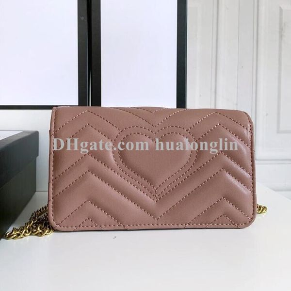 Frauen Umhängetasche Handtasche echtes Leder Original Box Clutch Cross Body Schulter Messengerbeutel Telefonhalter Geldbeutel Damen Lady 295p