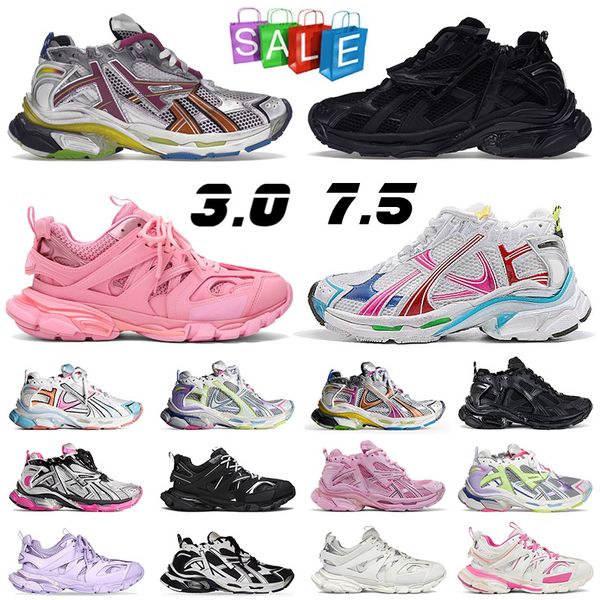 Runner 7 7.5 3 Scarpe designer Woman Track Runners Old Ancien Multicolore Balencigaa Balencigaa Bianco blu marrone viola da tennis da donna da donna scarpe da donna