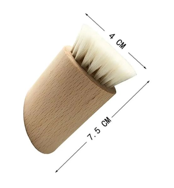 Capelli naturali Capri in legno per la pulizia del viso per pulizia in legno Manico in legno Blackser Blacks Blacks Bash Brush Brush