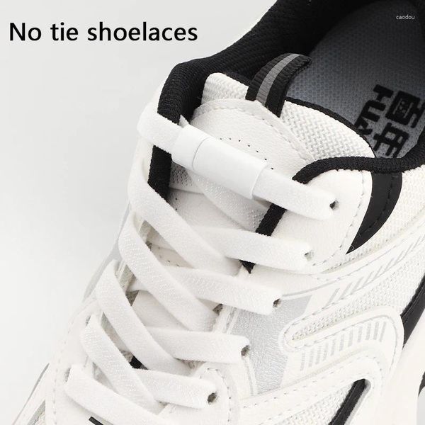 Ayakkabı Parçaları Metal Kilidi Manyetik Shoelaces Düz Spor Meraklıları Hiçbir kravat bağcıları Güvenli ve Güvenilir Tembel Shoelace Kauçuk Bant Yapılar