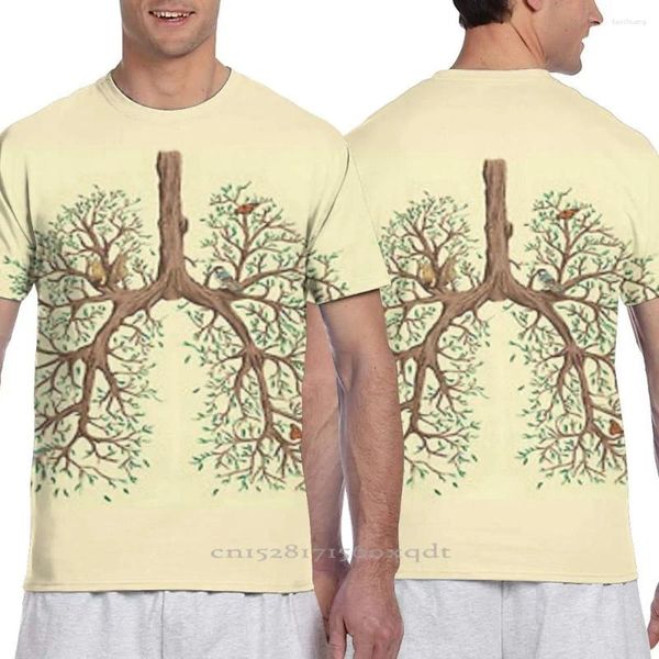 Erkek Tişörtleri Ağaç Akciğerler Erkekler Tshirt Kadınlar Baskı T-Shirt Boy Kısa Kollu Kız Tee Giyim
