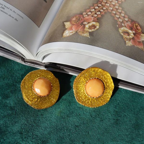 Brincos de garanhão clipe de ovo vintage para feminino Jewelry Runway Party t show chique da moda boho insped