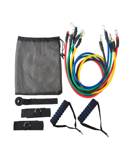 11pcs Conjunto de exercícios Bandas de exercícios Pulpe Fitness Exercises Bandos de resistência Tubos de látex Treinamento de pedal Treinamento corporal Treinamento elástico Yoga8284712