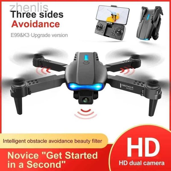 Drones E99 Pro dobrável Four Helicopter Drone Aerial Photography RC Helicóptero Profissional WiFi FPV HD Dual Câmera Mini Drone Toy D240509