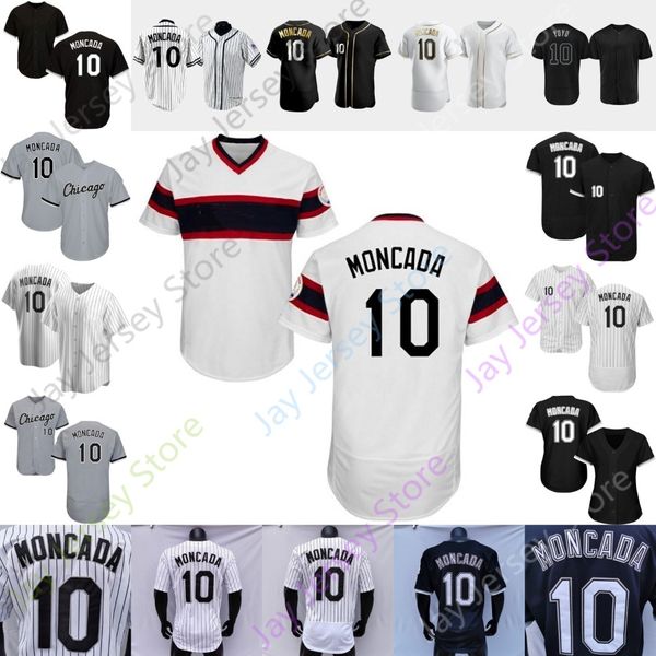 Yoan Moncada Jersey Vintage 1990 Torn Back Black White Pinstripe Fans Player Nerate Yoyo Grey Pullover Size S-3xl 151i