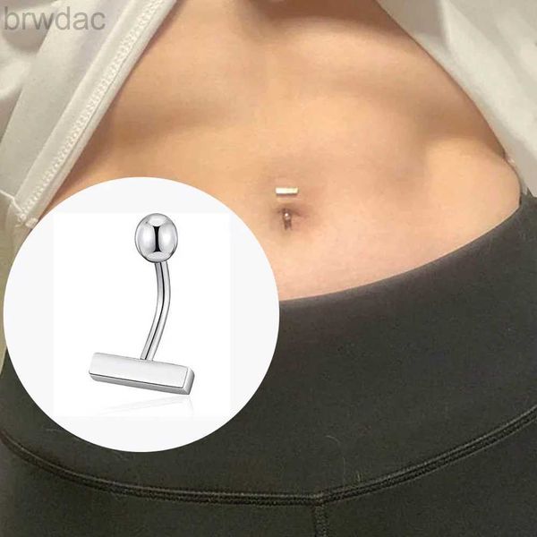 Nabel Ringe sexy baumelnde Nabel Bauchnabel Ring Edelstahl Doppel T Form Bauch Piercing Ombligo Bauch Piercing Body Schmuck Geschenke D240509