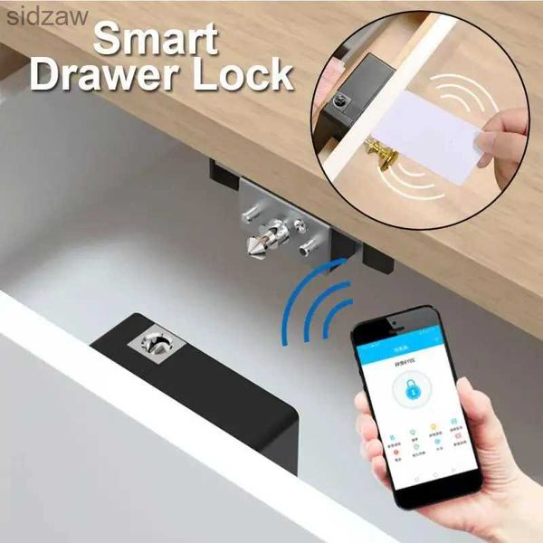 Smart Bloqueio Smart gaveta casa trava eletrônica Hidden Diy Armário de madeira Smart Porta Bloqueio Sensor de cartão IC TTLOCK Desbloqueando proteção de segurança WX