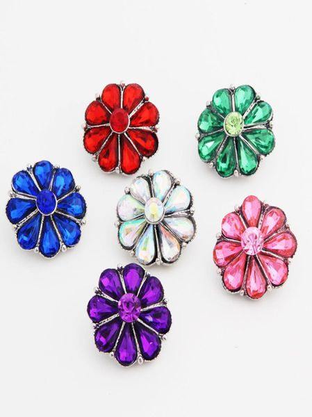 ВСЕГО 047 Цветок 3D 18 мм 25 мм металлическая кнопка для защелк для браслета Ожерелья смену ювелирным изделиям.