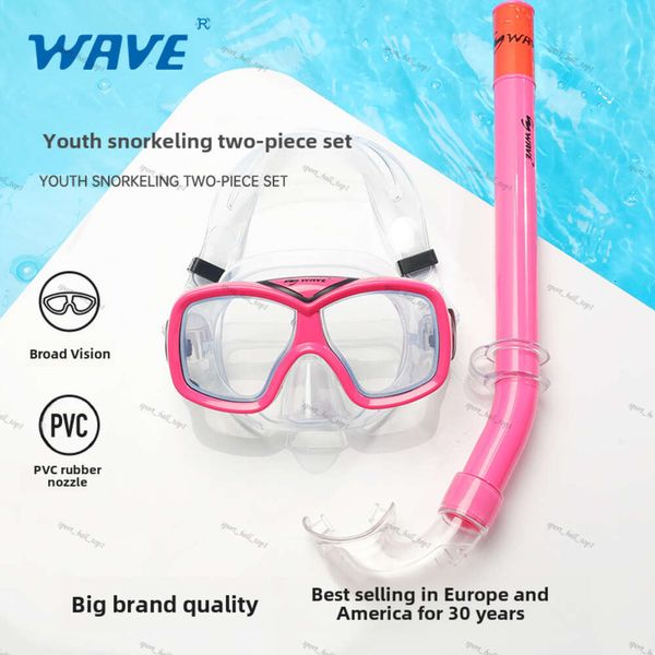 Mestas de mergulho de alta qualidade ondas de calor Novo snorkeling infantil e masculino e feminino Óculos de óculos respiratórios de tubo de respiração, óculos de mergulho gratuitos de jovens de jovens