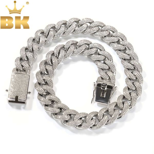 The Bling King Classical 18 mm Miami Kubanisches Armband Halskette Micro gepflastert 5A Kubikzirkonia Twrist Link Chain HipHop Schmuck Schmuck