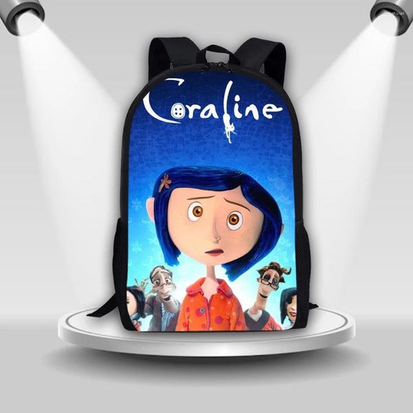 Backpack Coloranimal Button Girl Magic Fairy Cartoon de grande capacidade para estudantes bolsa de escola 2024 Design de moda Summer Boy Breathable